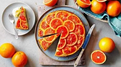 کیک پرتقال برگردان؛ یه خوراکی لذیذ و متفاوت برای عصرهای زمستان + طرز تهیه 