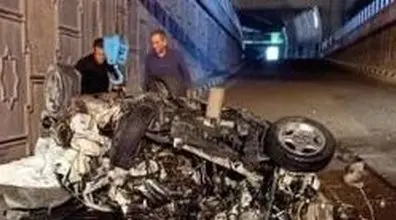 سقوط مرگبار خودرو از پل صدر تهران | آمار کشته شدگان + فیلم هولناک