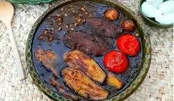 خورشت قورمه سبزی رشتی با مرغ و بادمجان! + طرز تهیه