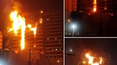 بیمارستان گاندی تهران در آتش سوخت!!! + ویدیو