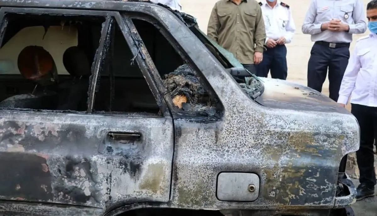 آتش سوزی ناگهانی خودرو در مشهد 