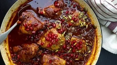 این بار خورشت مرغ شب یلدا رو با سس انار بپز + طرز تهیه