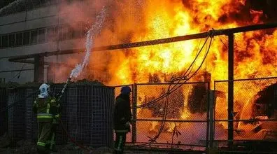 آتش سوزی در محل آکروبات موتور سواری + فیلم هولناک