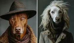 سگ ها اگه بازیگر هالیوود بودن | شوخی هوش مصنوعی با سگ ها + تصاویر 