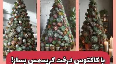 با کاکتوس درخت کریسمس بساز! + عکس های دیدنی 