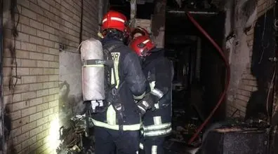 آتش سوزی در ساختمان مسکونی 7 طبقه در مشهد