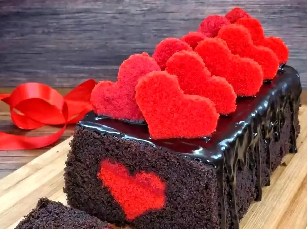 کیک قلب مخفی